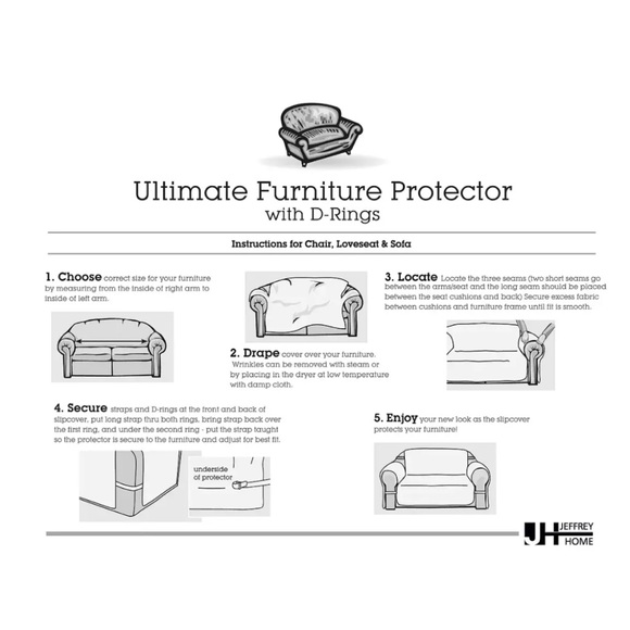 Innovative Textile Solutions Microfiber Protector Sofa Slipcover 120" x 75.5" - Picture 4 of 4